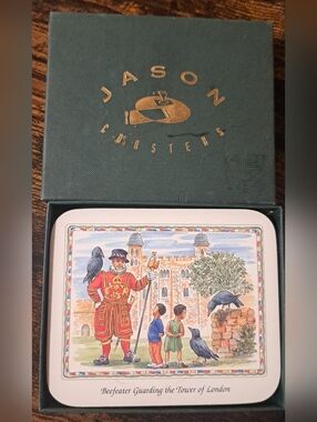 JASON  COASTERS  London Characters Scenes Set of 6 Cork Back  Open Box